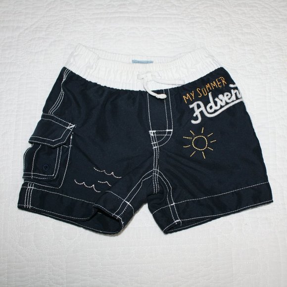 3/$20 Baby boy blue swim trunks 6-12 months - Picture 2 of 11
